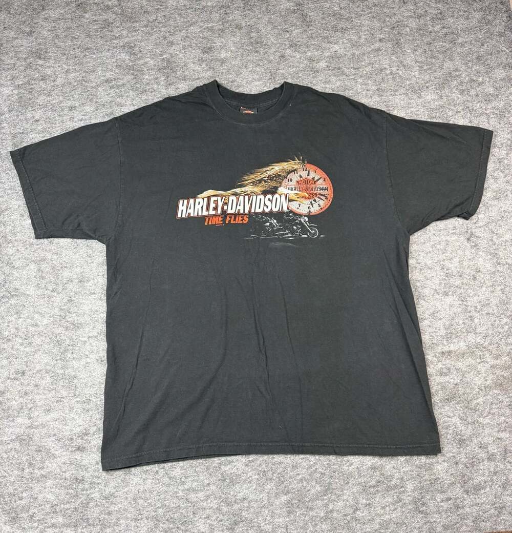 Harley-Davidson Time Flies Stubbs Houston TX Graphic T-Shirt 2XL